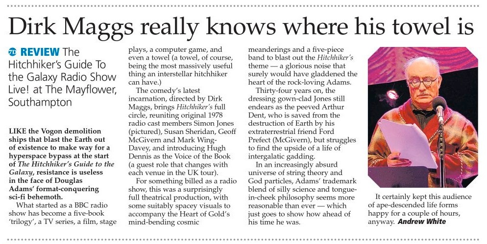 Hampshire Chronicle HHGG Review